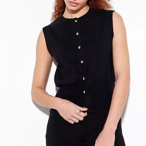 Urban Outfitters Women's Black Cardigan Vest